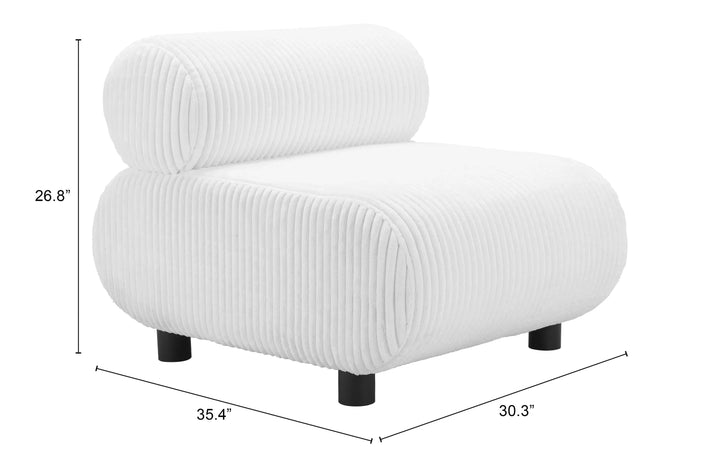 SwayLiving Rahat Accent Chair White ACCENT + LOUNGE CHAIRS