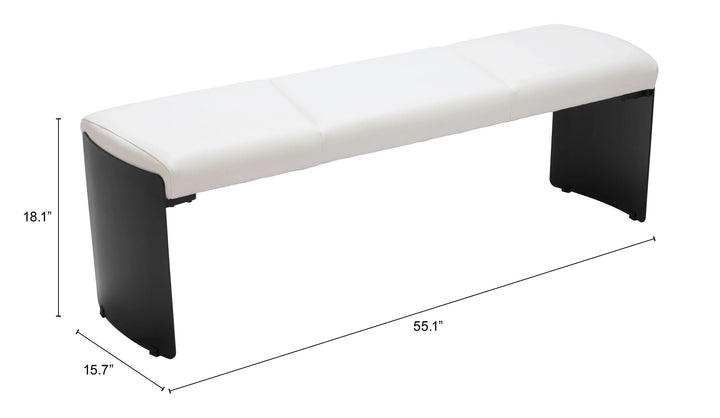SwayLiving Mur Bench White BENCHES