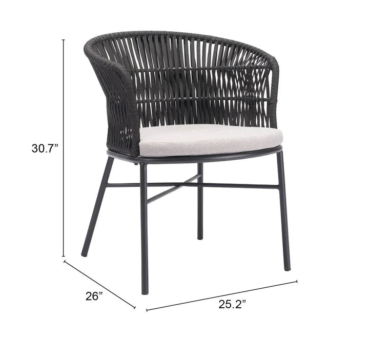 SwayLiving Freycinet Dining Chair (Set of 2) Black OUTDOOR DINING CHAIRS