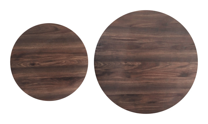 Rosk Coffee Table Set (2-Piece) Walnut & Black