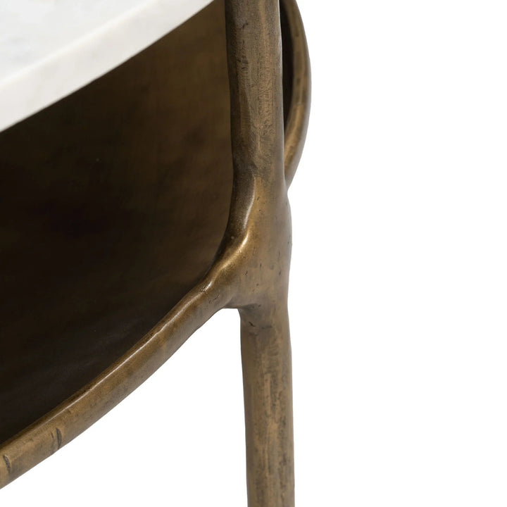 SwayLiving Bild Coffee Table White & Brass COFFEE TABLES