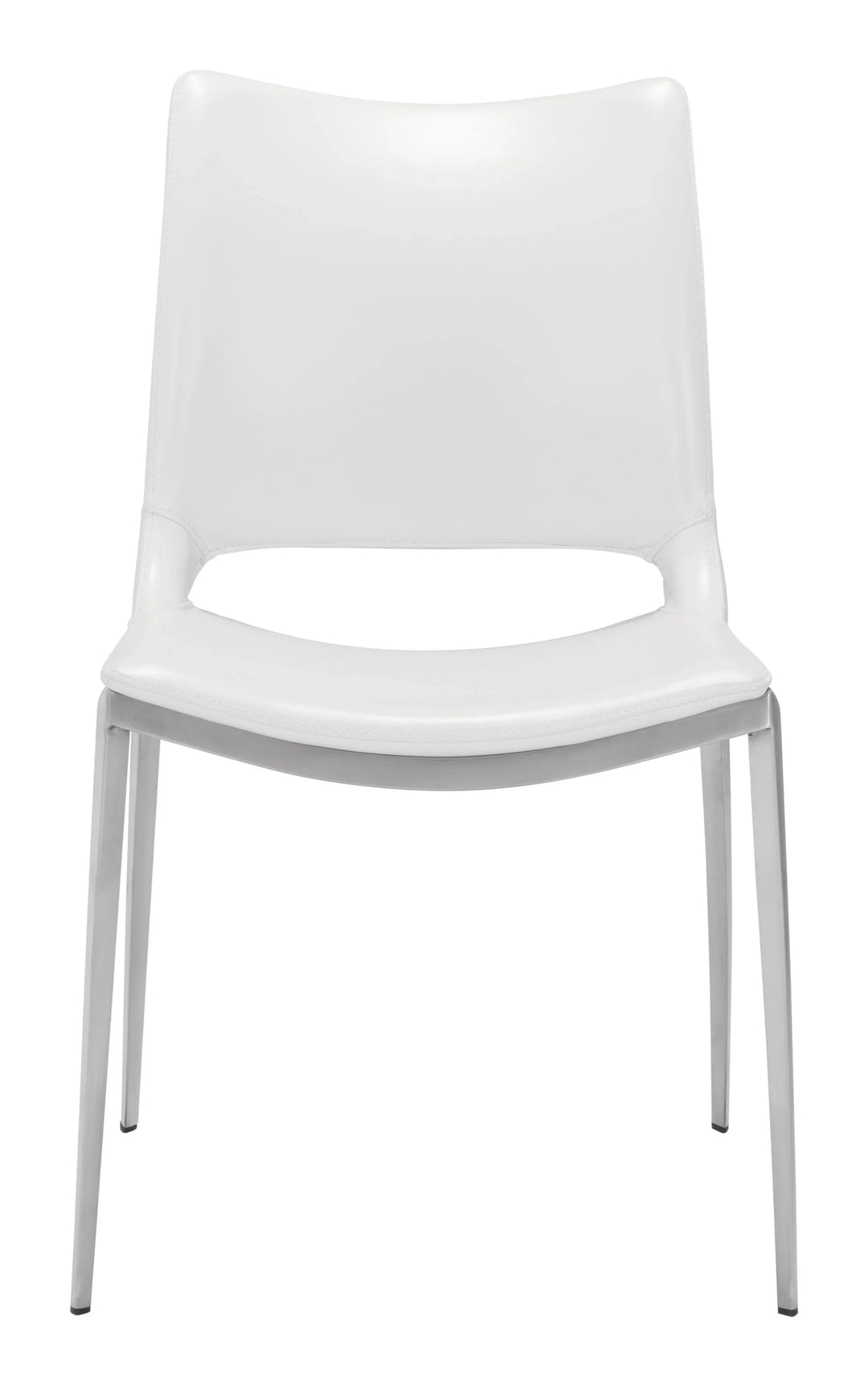 SwayLiving Ace Dining Chair (Set of 2) White & Silver DINING CHAIRS
