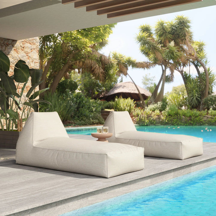 SwayLiving Kalm Lounge Chair Beige OUTDOOR CHAISE LOUNGES