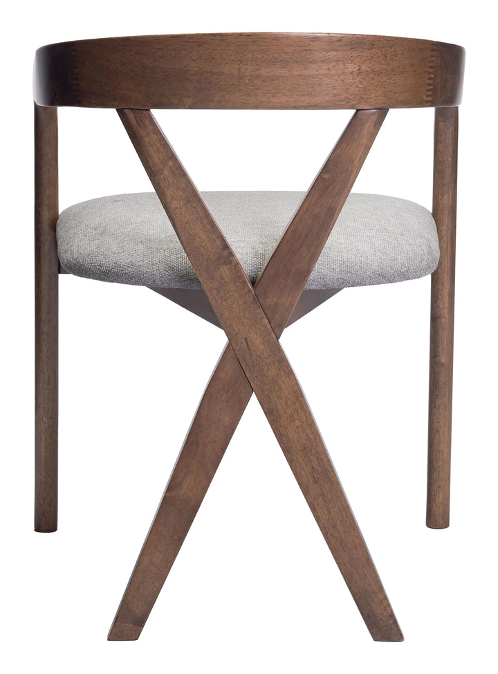 SwayLiving Cairo Dining Chair Dove Gray & Walnut - Set of 2 DINING CHAIRS