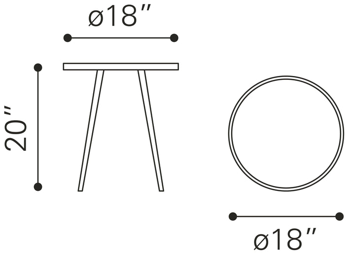 SwayLiving Particle Side Table ACCENT TABLES