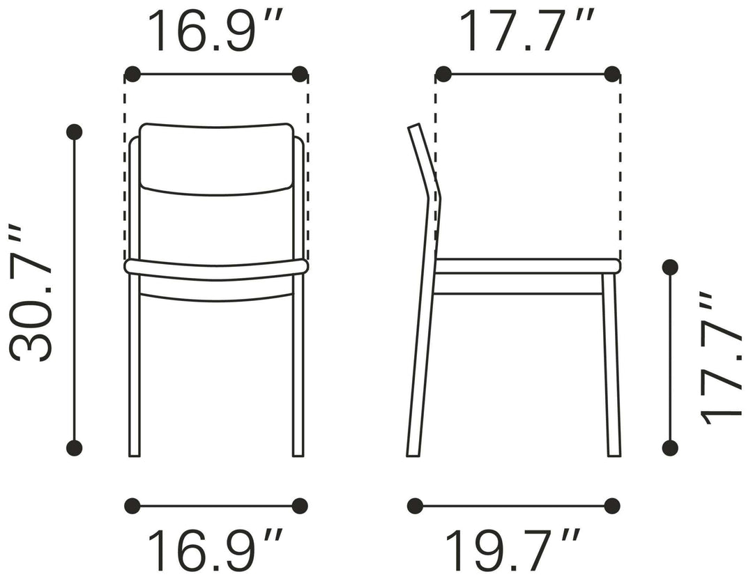 SwayLiving DESDAMONA DINING CHAIR - Set of 2 DINING CHAIRS