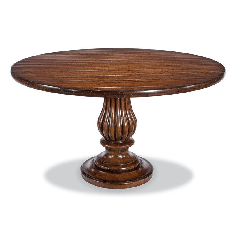SwayLiving 58" Pedestal Dining Table - Hand Planed DINING TABLES