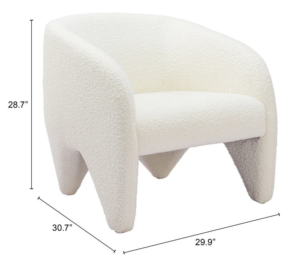 SwayLiving Lopta Accent Chair White ACCENT + LOUNGE CHAIRS