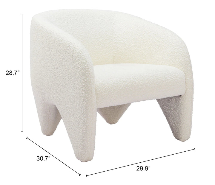 SwayLiving Lopta Accent Chair White ACCENT + LOUNGE CHAIRS
