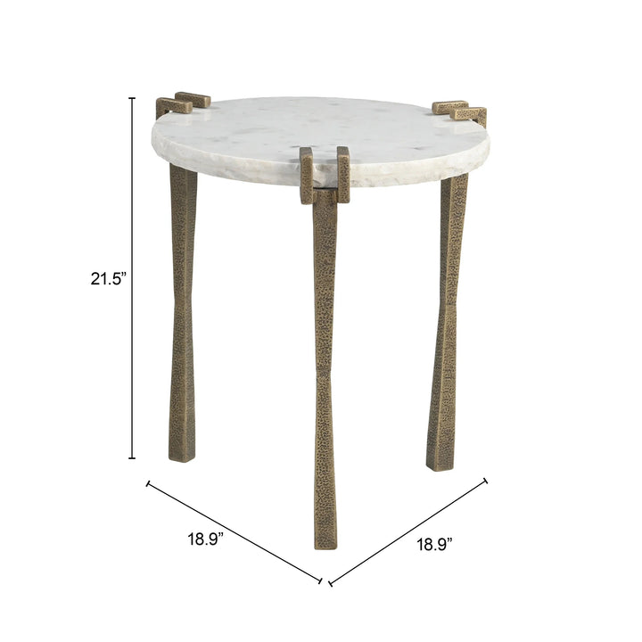 SwayLiving Rench Side Table White ACCENT TABLES