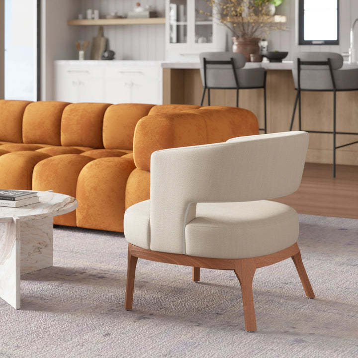 SwayLiving Penryn Accent Chair Beige ACCENT + LOUNGE CHAIRS