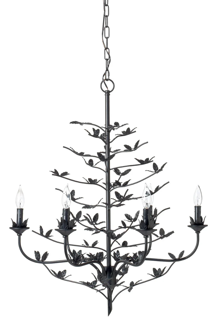SwayLiving Blooming Iron 6-Light Chandelier, Black CHANDELIERS