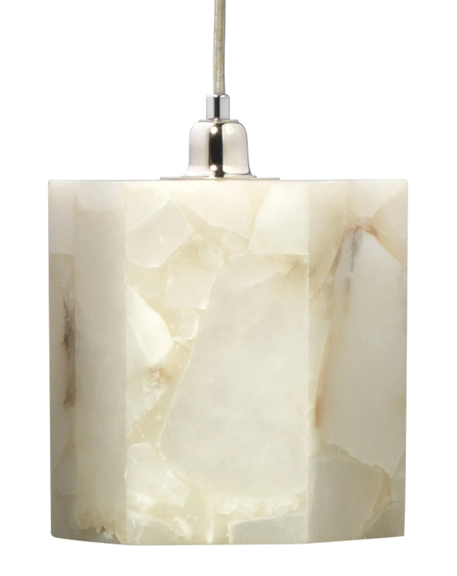 SwayLiving Borealis Alabaster Hexagon 1-Light Pendant PENDANT LIGHTING