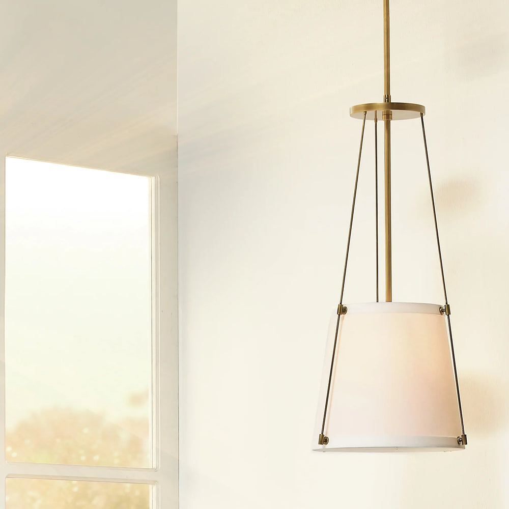 Antique Brass and Off White Linen
