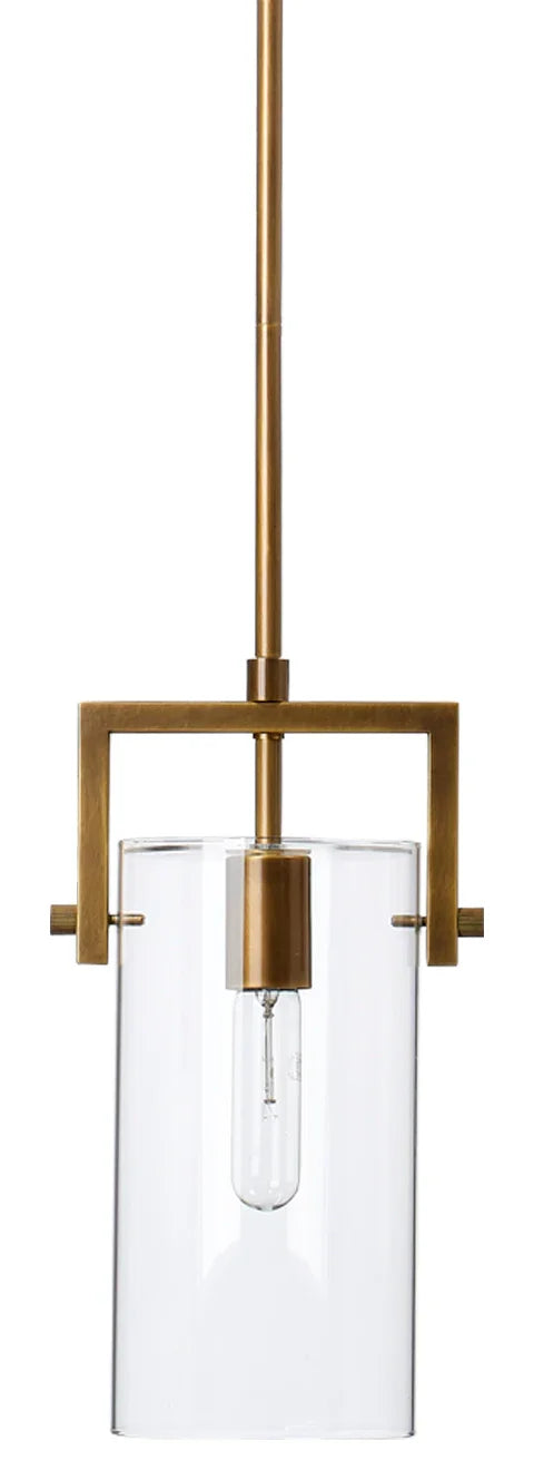 SwayLiving Cambrai Brass & Glass Pendant, Small PENDANT LIGHTING