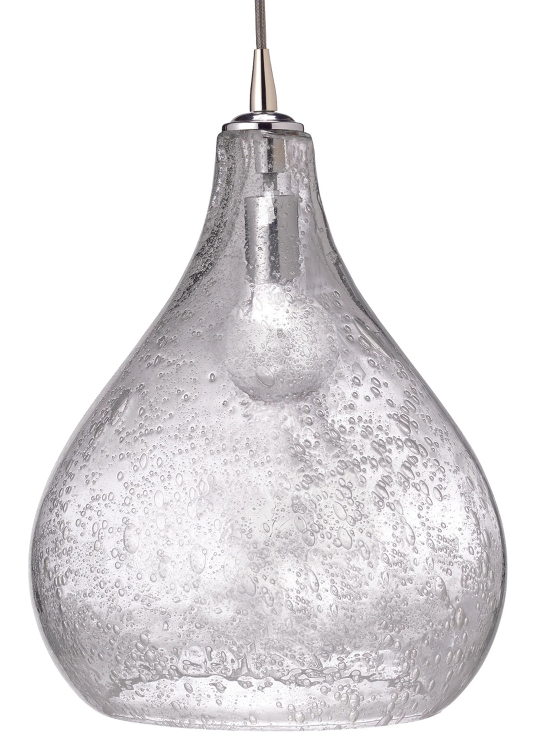SwayLiving Curved Seeded Glass 1-Light Pendant, Large PENDANT LIGHTING