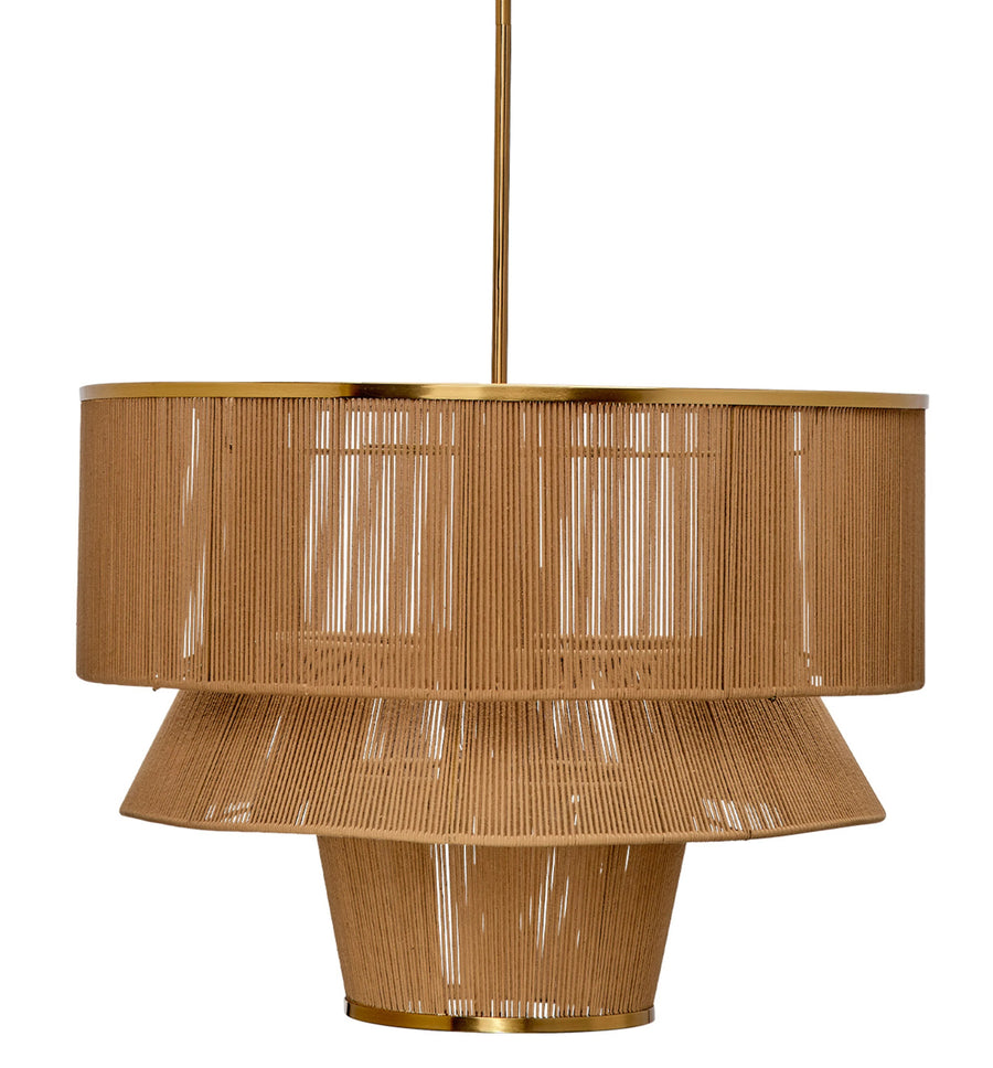 SwayLiving Dimension 1-Light Iron and Cotton Chandelier CHANDELIERS