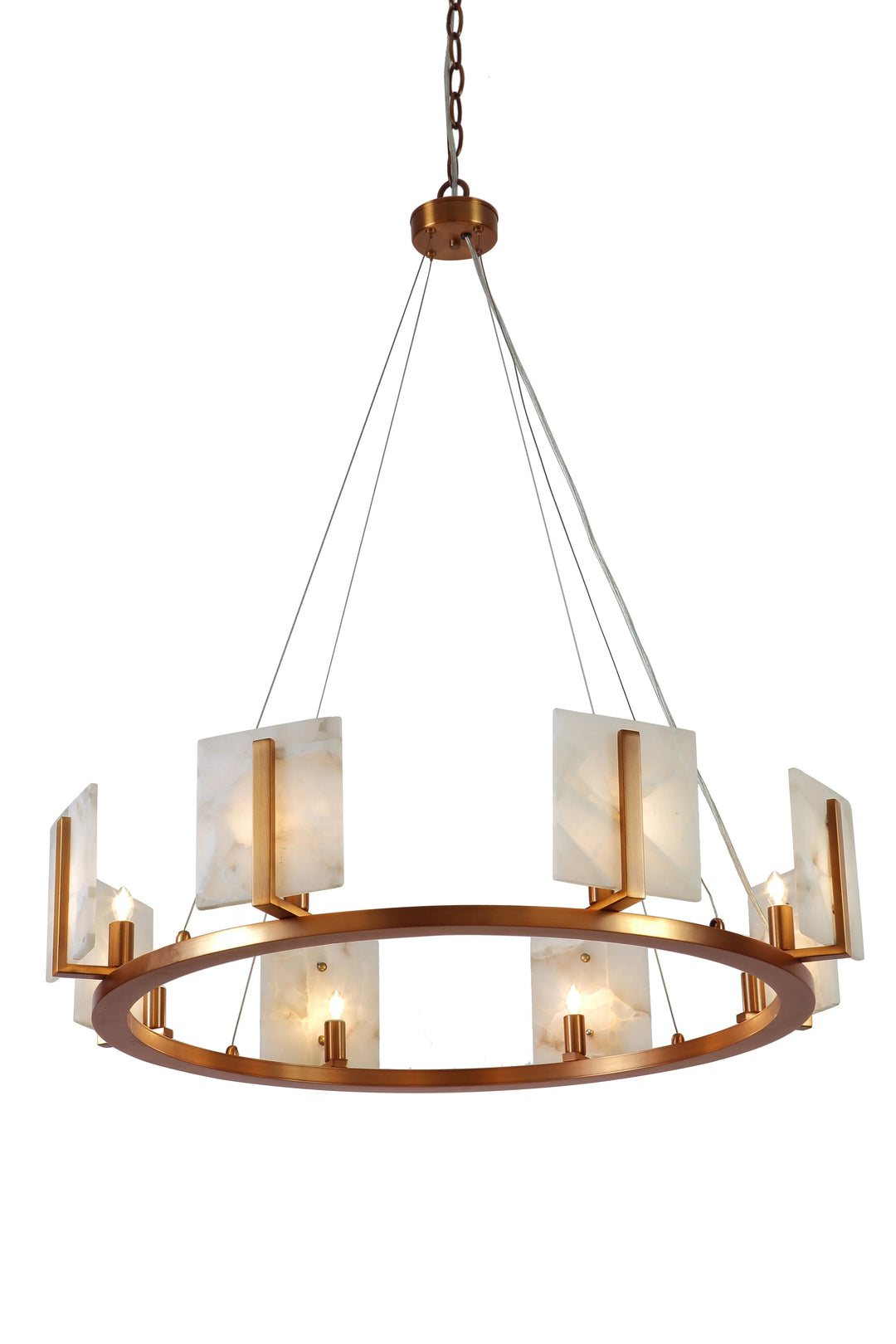 SwayLiving Halo Alabaster 8-Light Chandelier CHANDELIERS