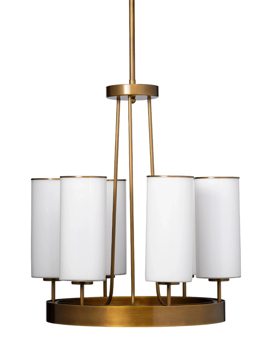 SwayLiving Kingdom Glass 6-Light Chandelier, Antique Brass CHANDELIERS
