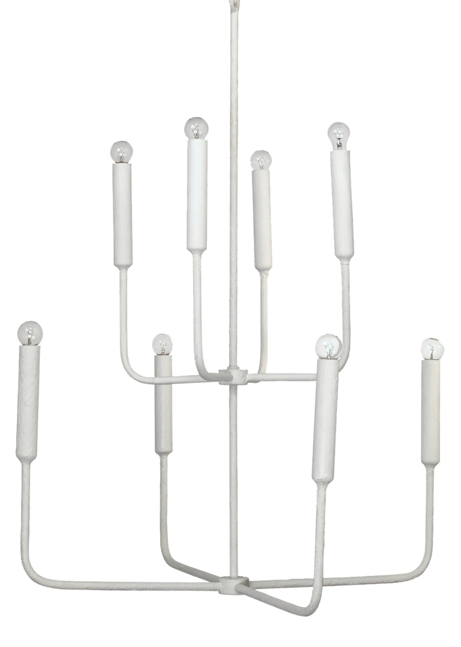 SwayLiving Mercer Two-Tier Gesso Chandelier CHANDELIERS