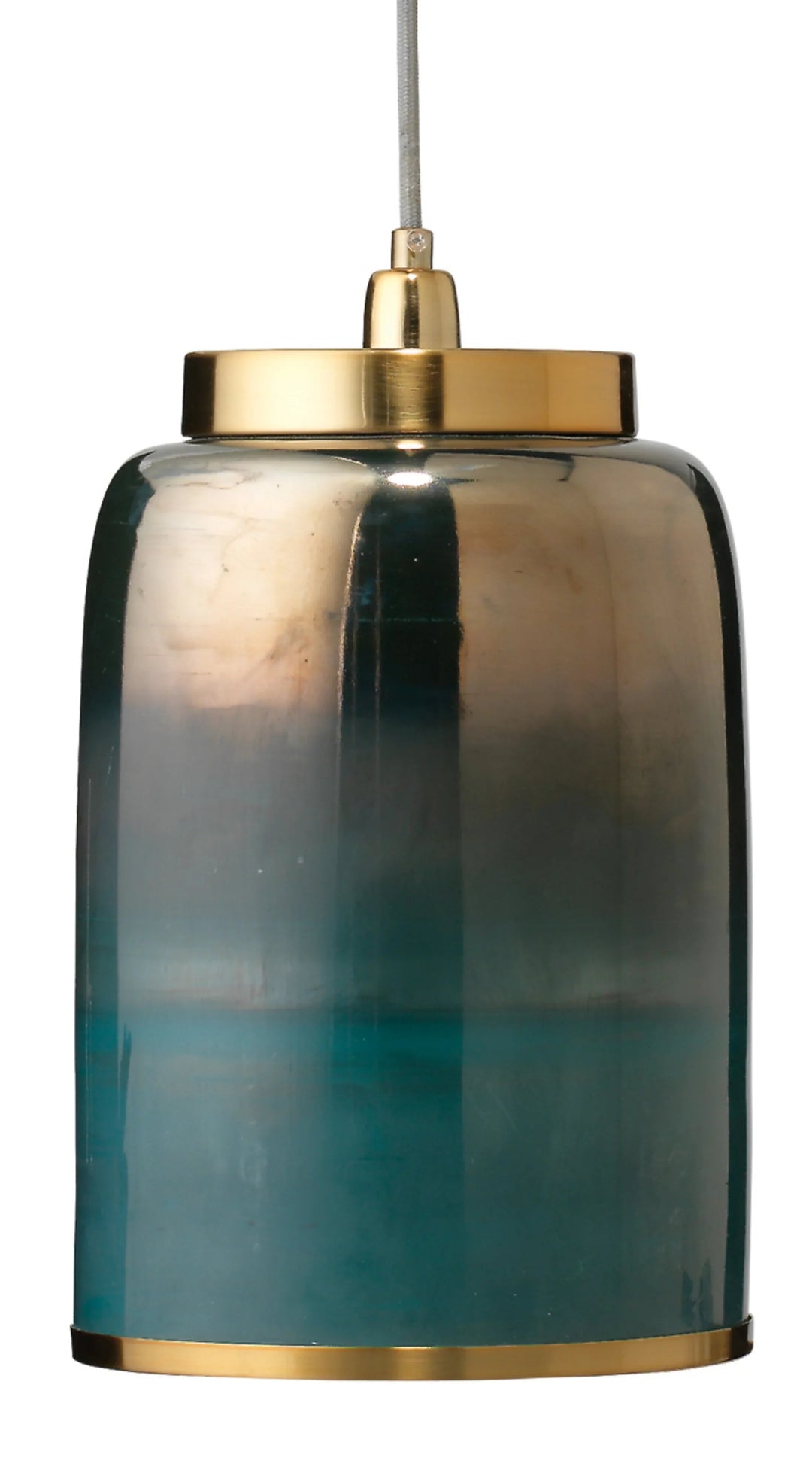 SwayLiving Vapor Metallic Glass 1-Light Pendant, Aqua PENDANT LIGHTING
