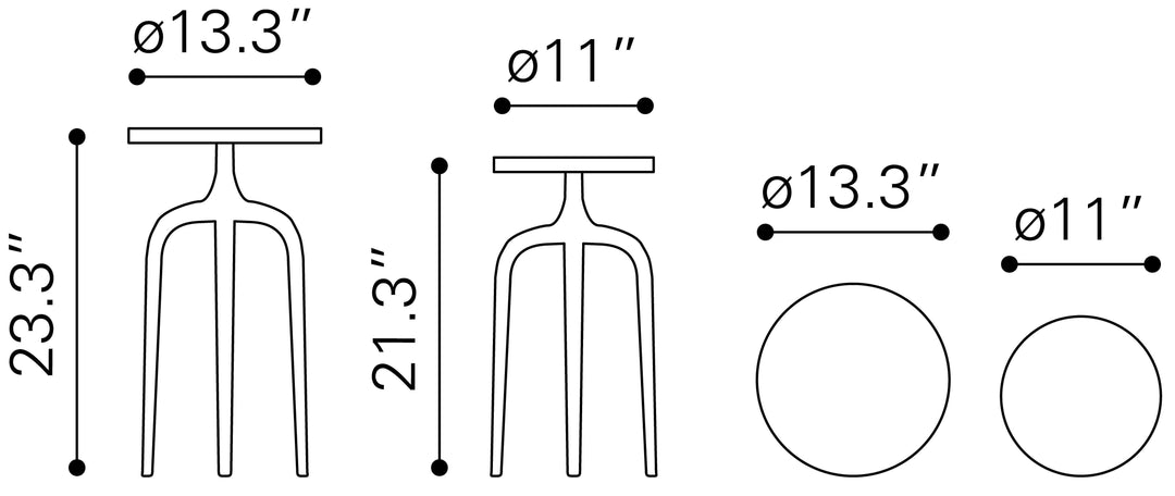 SwayLiving COMO ACCENT TABLE SET ACCENT TABLES