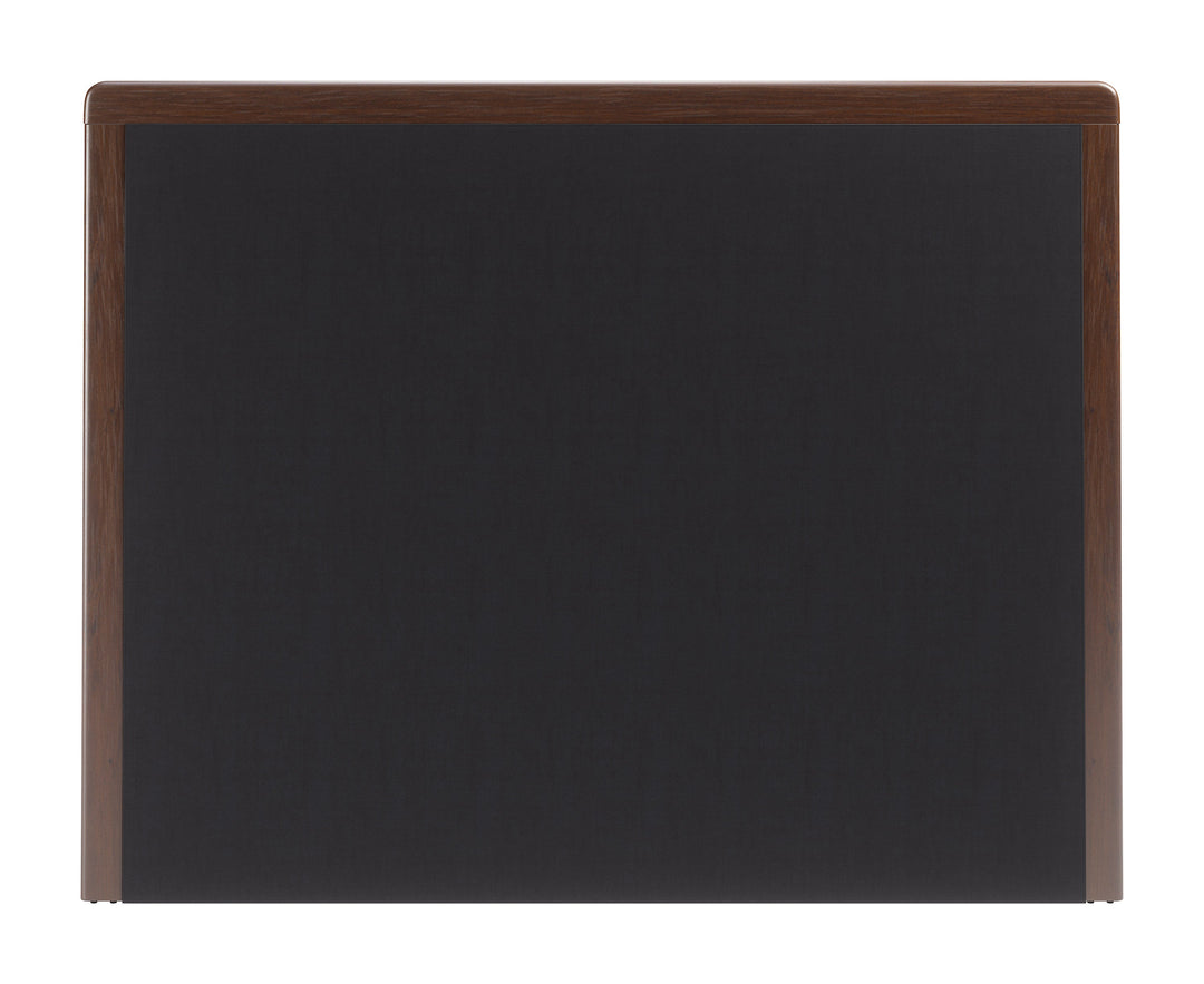 Somune Queen Bed Gray & Walnut