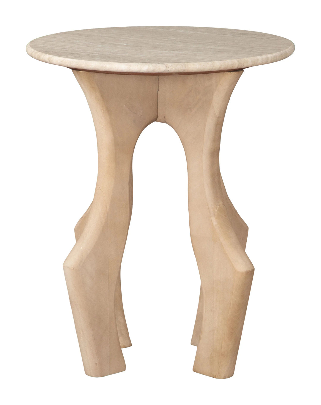 SwayLiving Eda Side Table White & Natural ACCENT TABLES