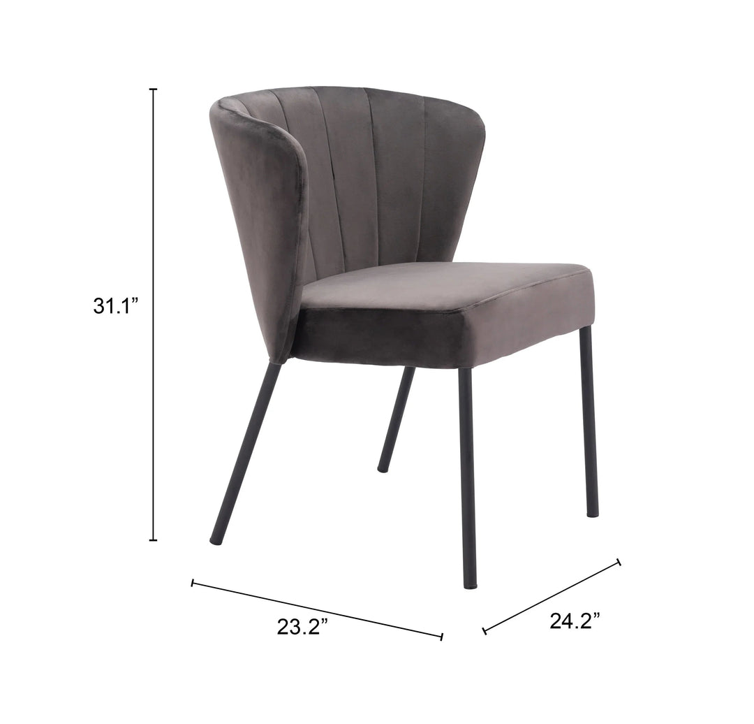 SwayLiving Aimee Dining Chair (Set of 2) Gray DINING CHAIRS