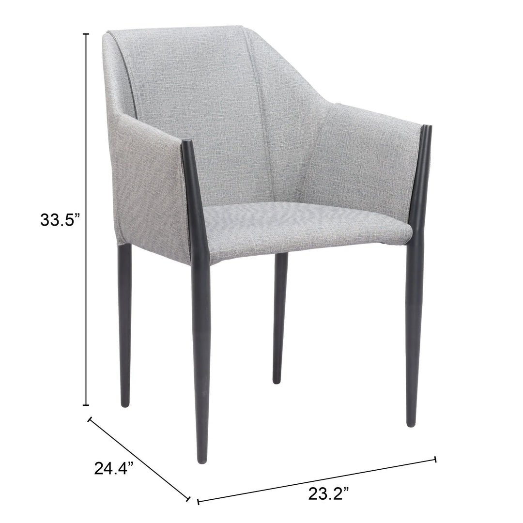 SwayLiving Andover Dining Chair (Set of 2) Slate Gray DINING CHAIRS