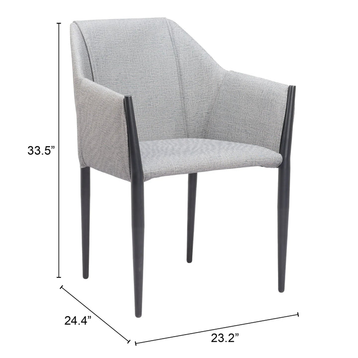 SwayLiving Andover Dining Chair (Set of 2) Slate Gray DINING CHAIRS