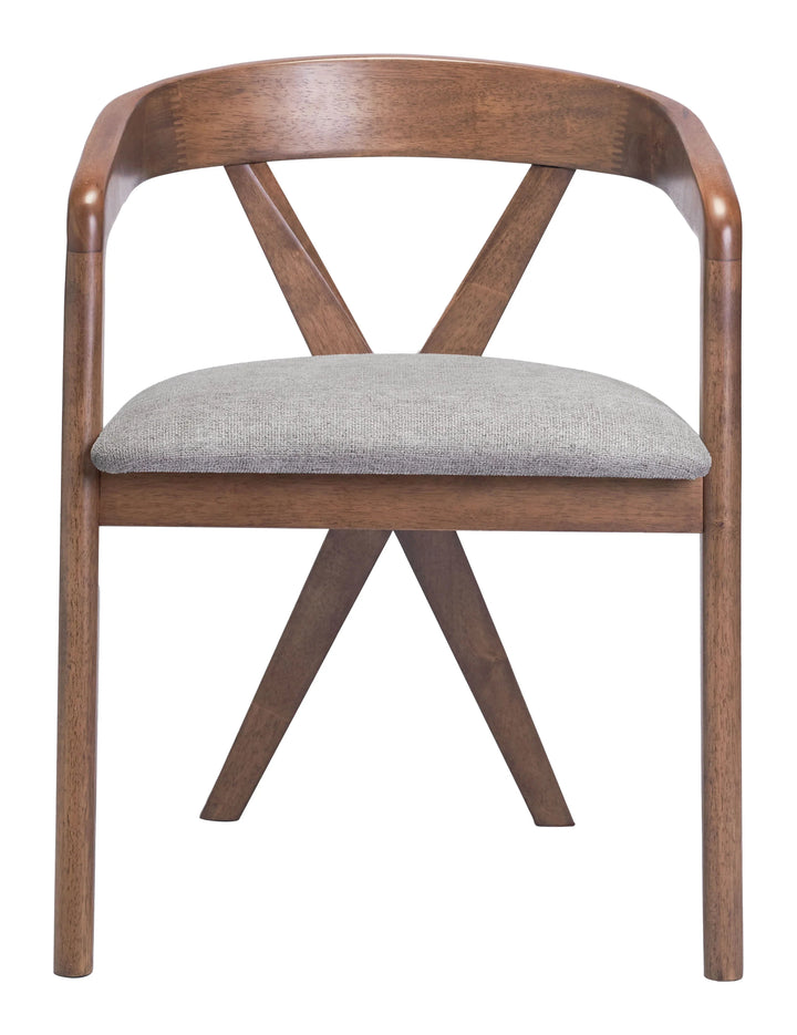 SwayLiving Cairo Dining Chair Dove Gray & Walnut - Set of 2 DINING CHAIRS