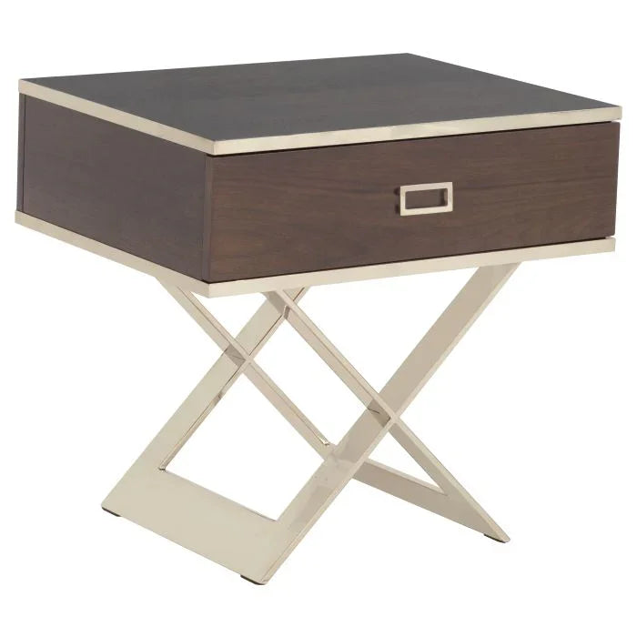 Walnut Solids and Veneers, Stainless Steel, Sheer Dove