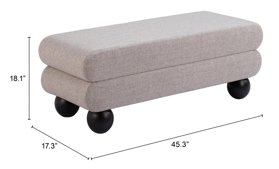 SwayLiving Davao Bench Gray BENCHES
