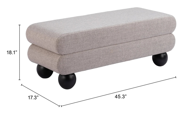 SwayLiving Davao Bench Gray BENCHES