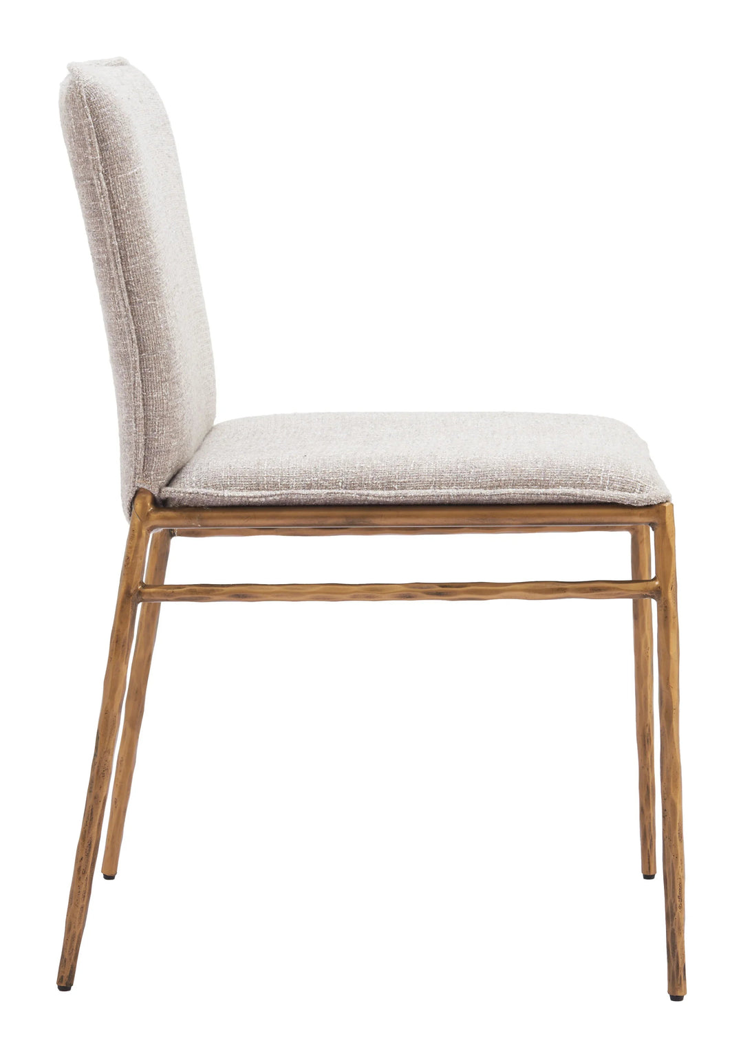 SwayLiving Nordvest Dining Chair Beige & Gold - Set of 2 DINING CHAIRS