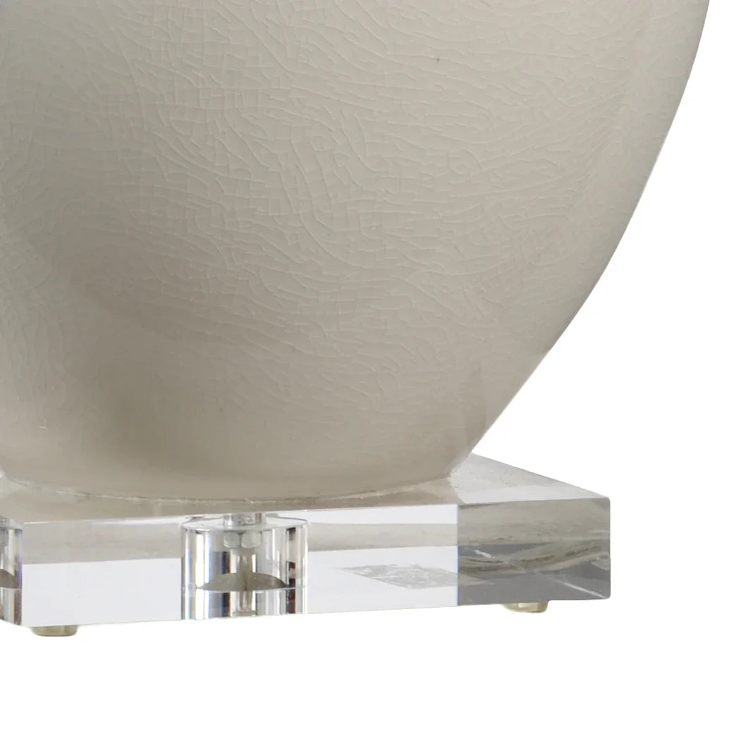 Cream Crackle Glaze/Clear