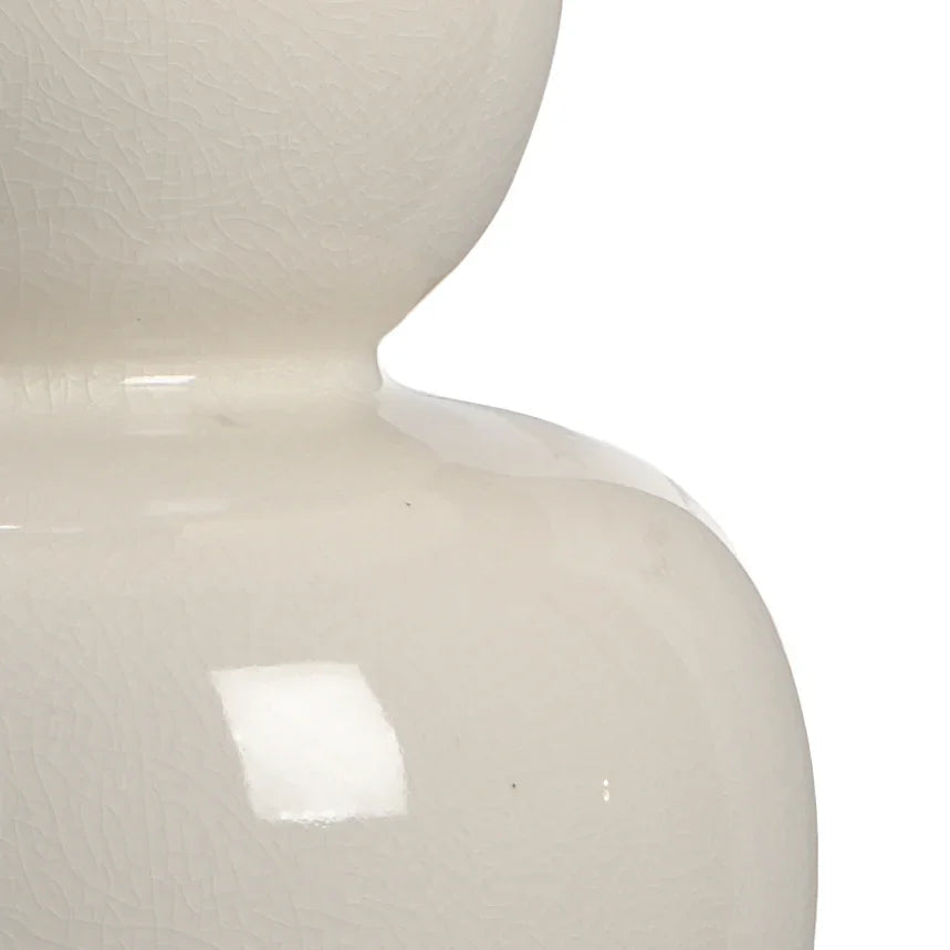 Cream Crackle Glaze/Clear
