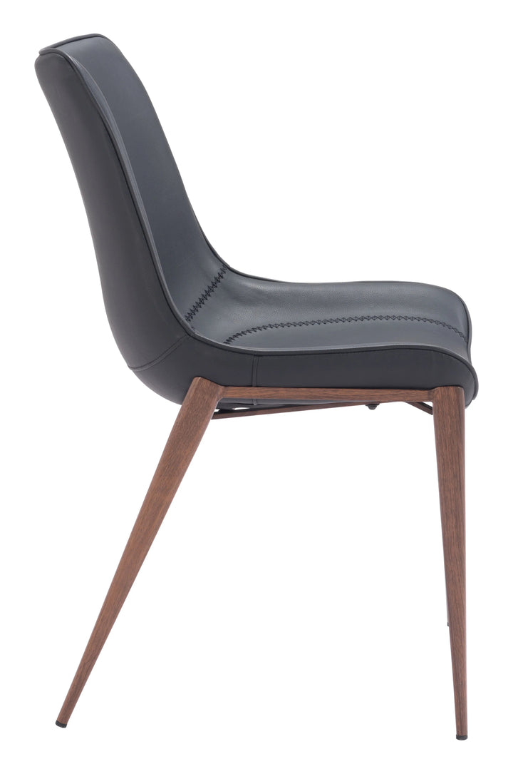 SwayLiving Magnus Dining Chair (Set of 2) Black & Walnut DINING CHAIRS