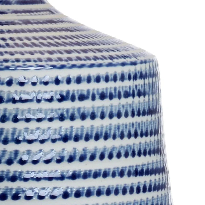 Blue/White Glaze/Antique Gold Leag