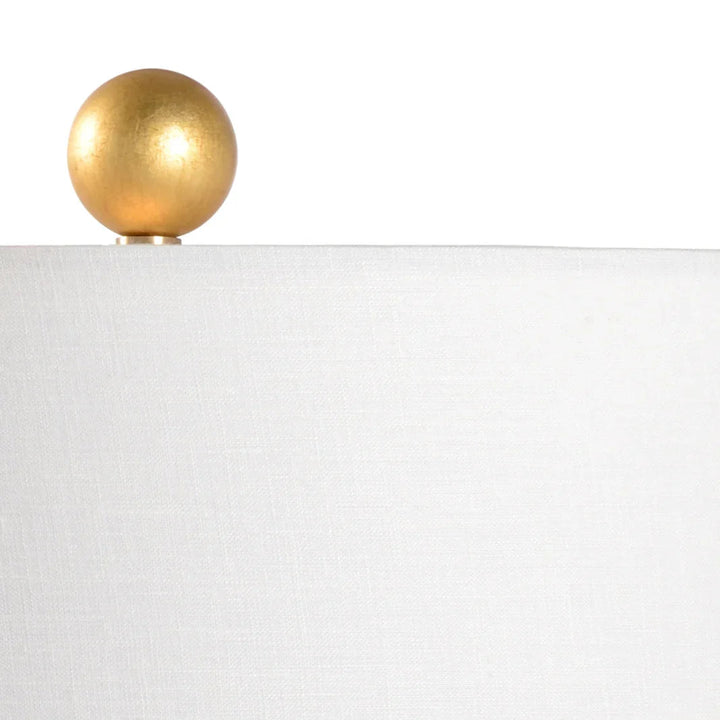 Blue/White Glaze/Antique Gold Leaf