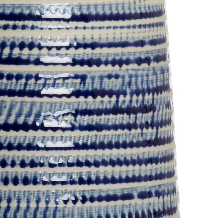 Blue/White Glaze/Antique Gold Leaf