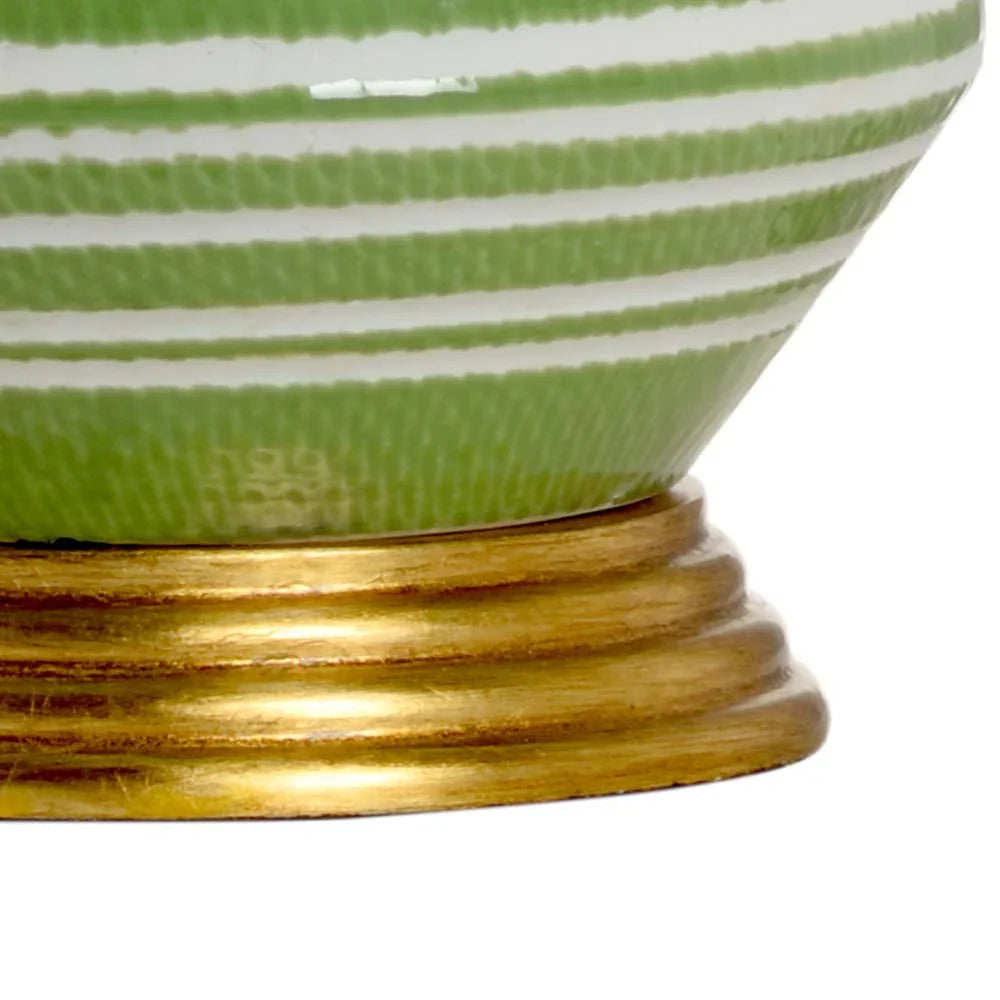 Green/White Glaze/Antique Gold Leaf