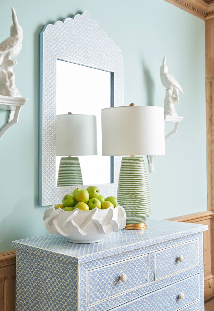 Green/White Glaze/Antique Gold Leaf