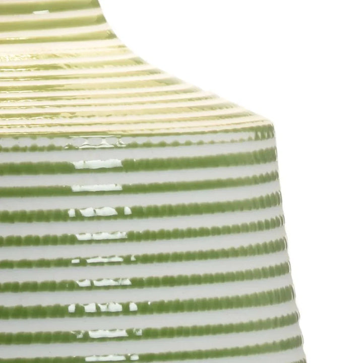Green/White Glaze/Antique Gold Leaf
