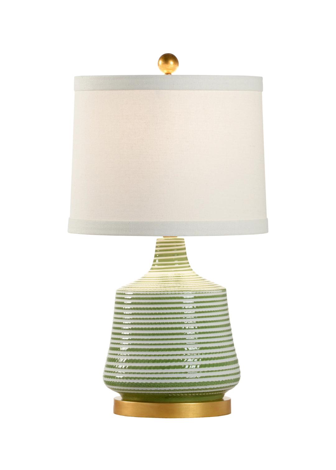 Green/White Glaze/Antique Gold Leaf