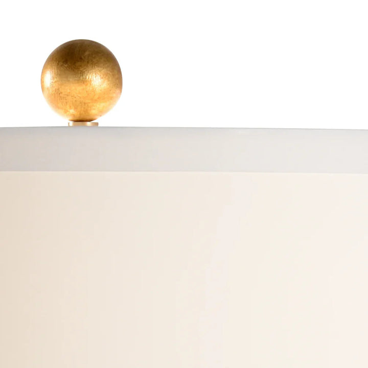 White Glaze/Antique Gold Leaf