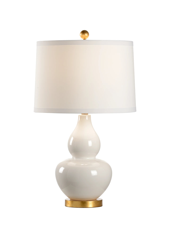 White Glaze/Antique Gold Leaf