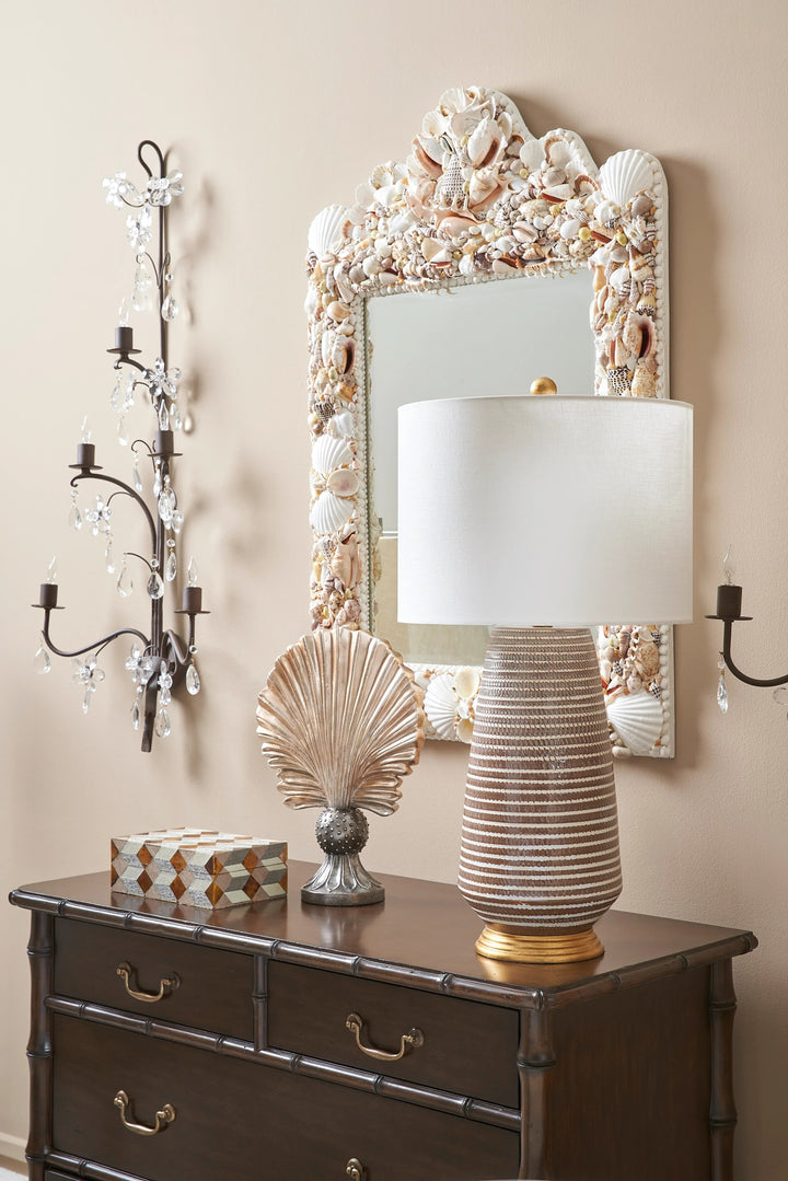 Brown/Grey/Cream/Antique Gold Leaf