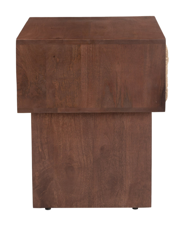 Amaria Nightstand Natural & Walnut